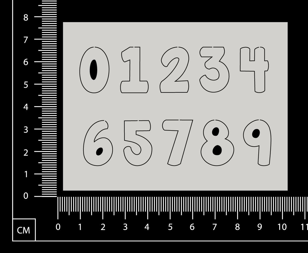 Numbers - CA - Small - White Chipboard