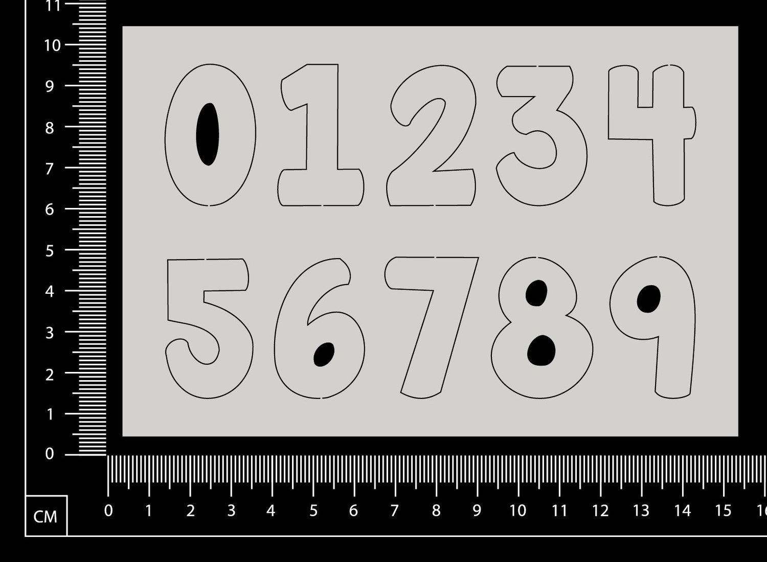 Numbers - CB - Medium - White Chipboard