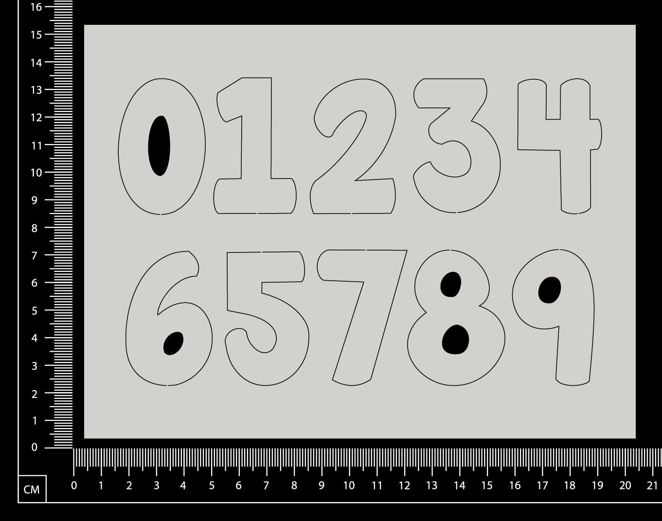 Numbers - CC - Large - White Chipboard