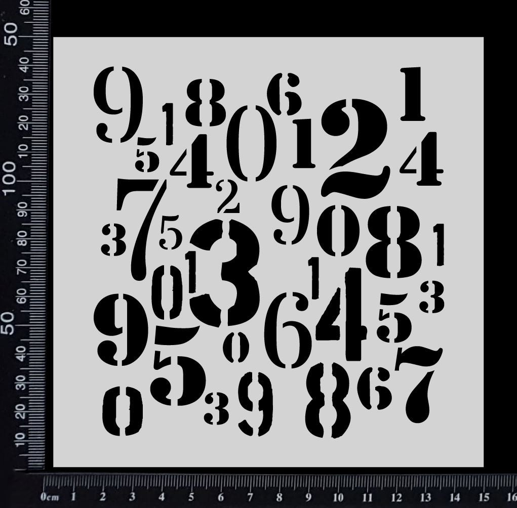 Numbers - Stencil - 150mm x 150mm