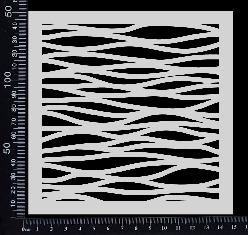 Ocean Waves - Stencil - 150mm x 150mm