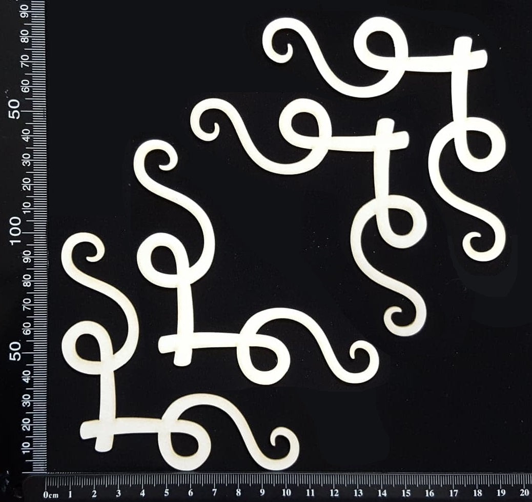 Oriental Corners - White Chipboard