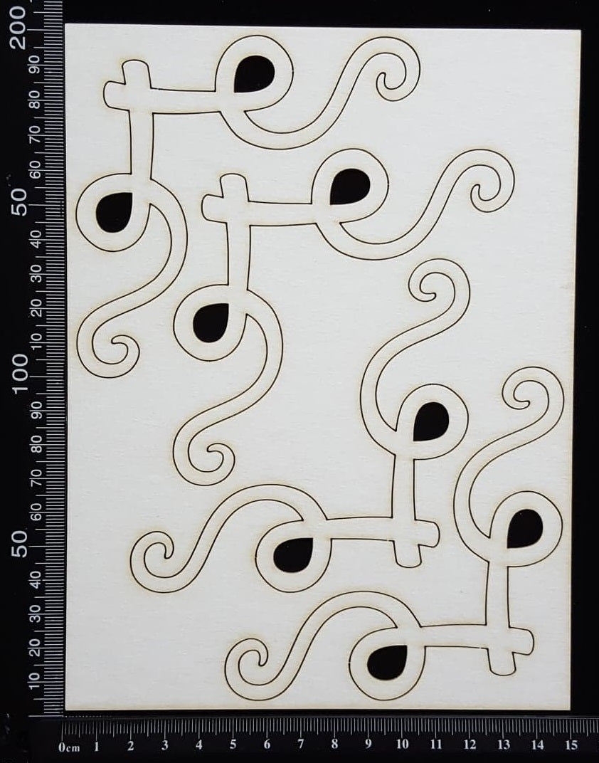 Oriental Corners - White Chipboard