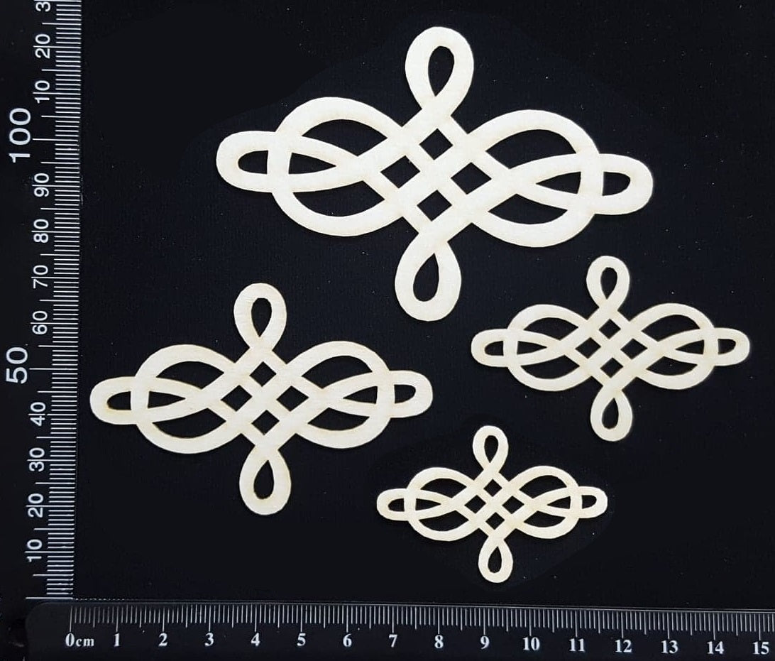 Oriental Flourishes - White Chipboard