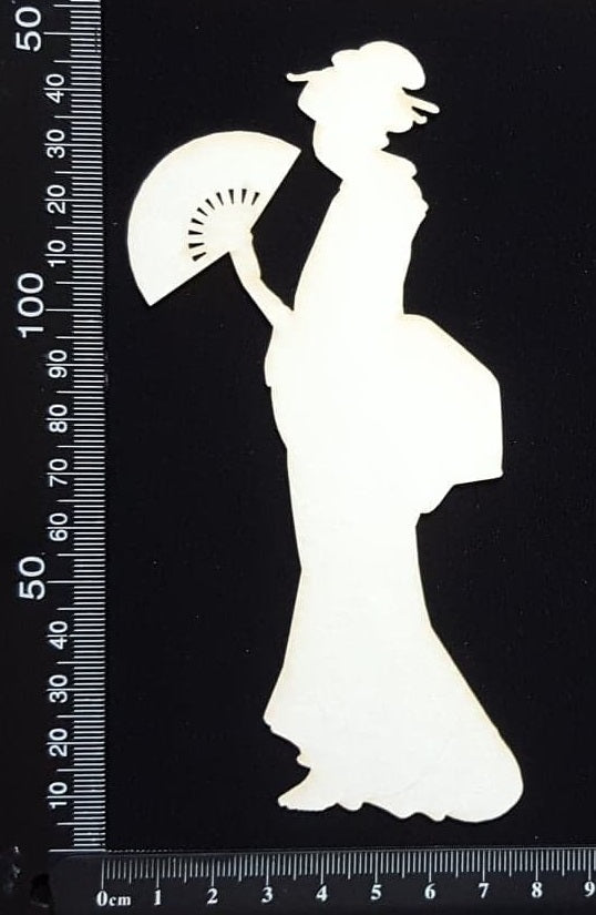 Oriental Lady - D - Large - White Chipboard