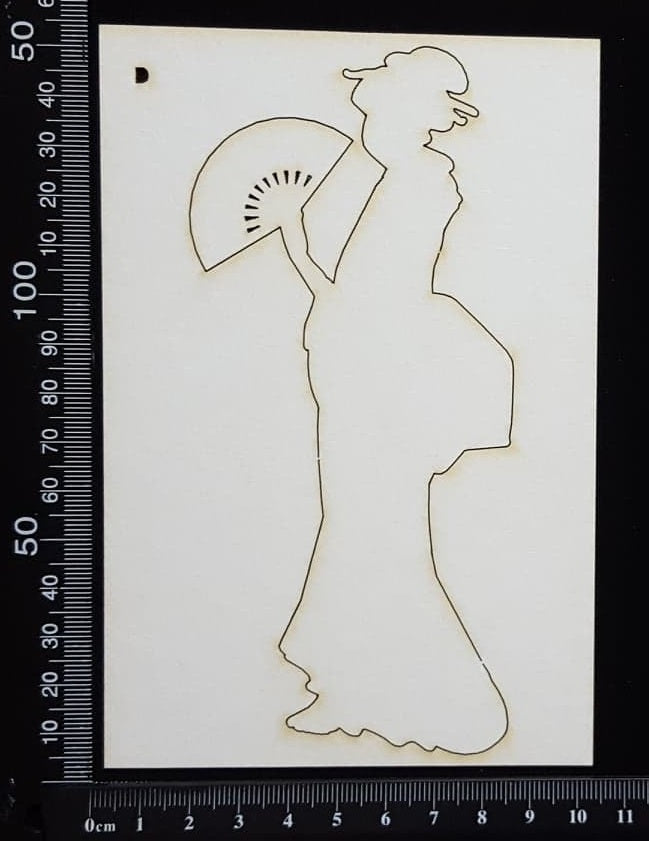 Oriental Lady - D - Large - White Chipboard