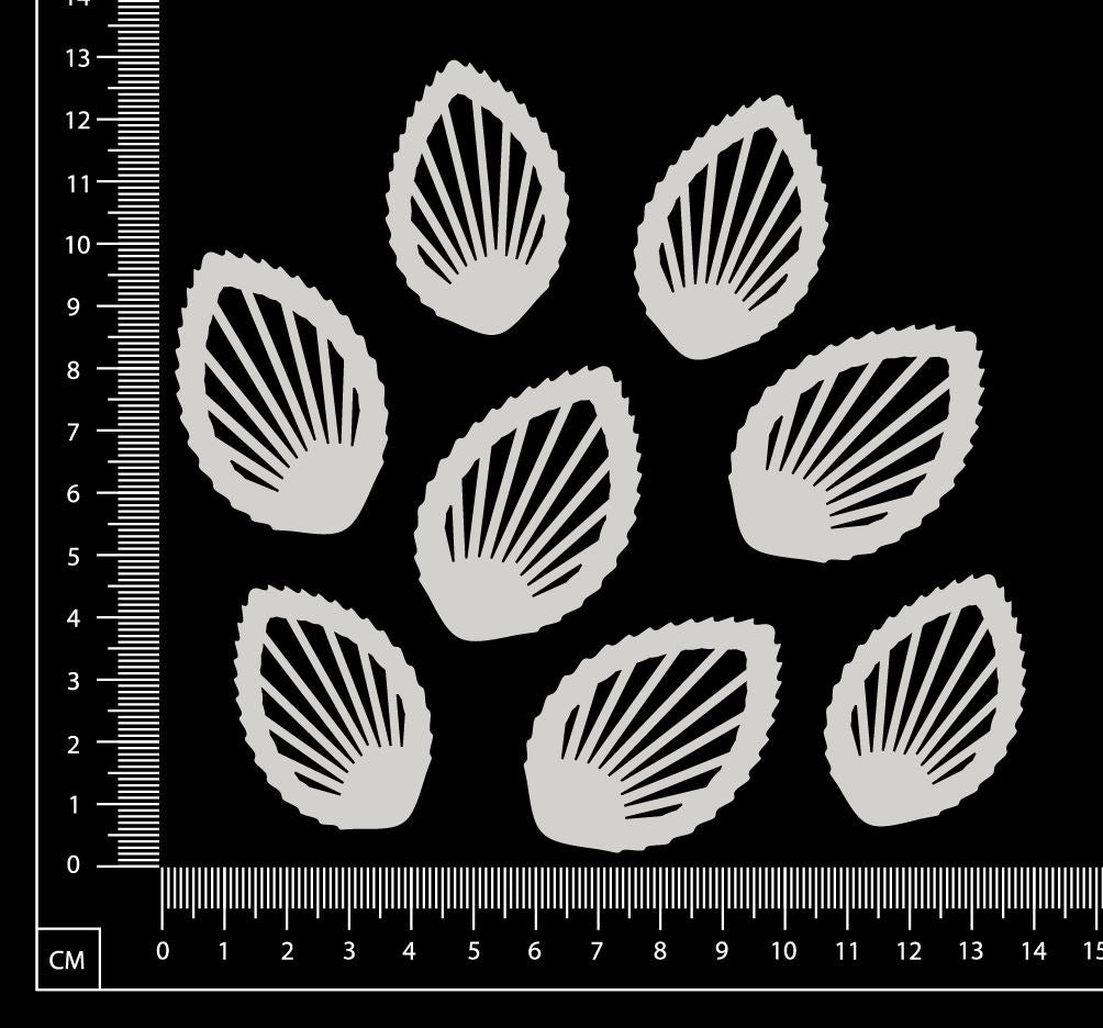 Ornate Leaves Set - White Chipboard