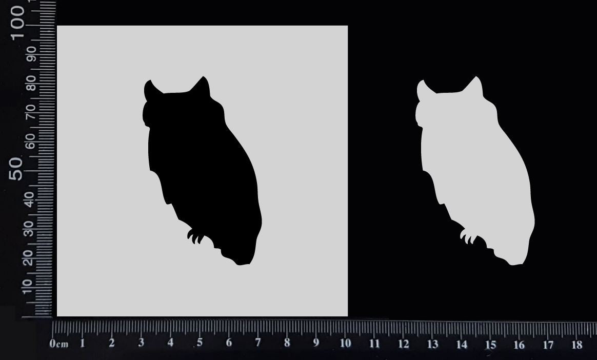 Owl - A - Stencil - 100mm x 100mm