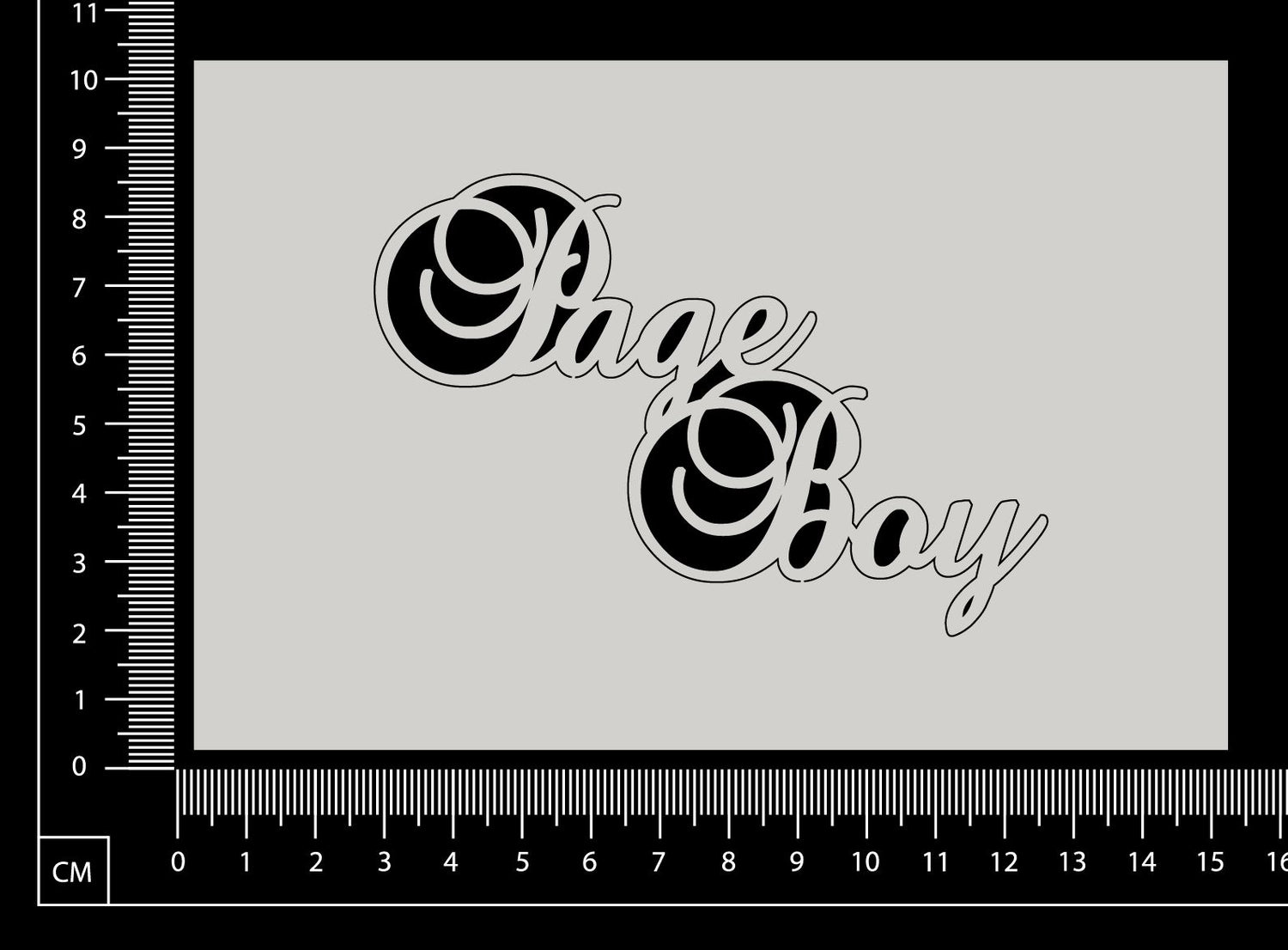 Page Boy - White Chipboard