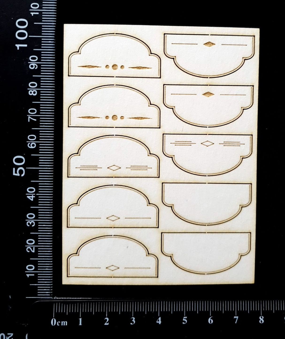 Tabs Set - C - White Chipboard