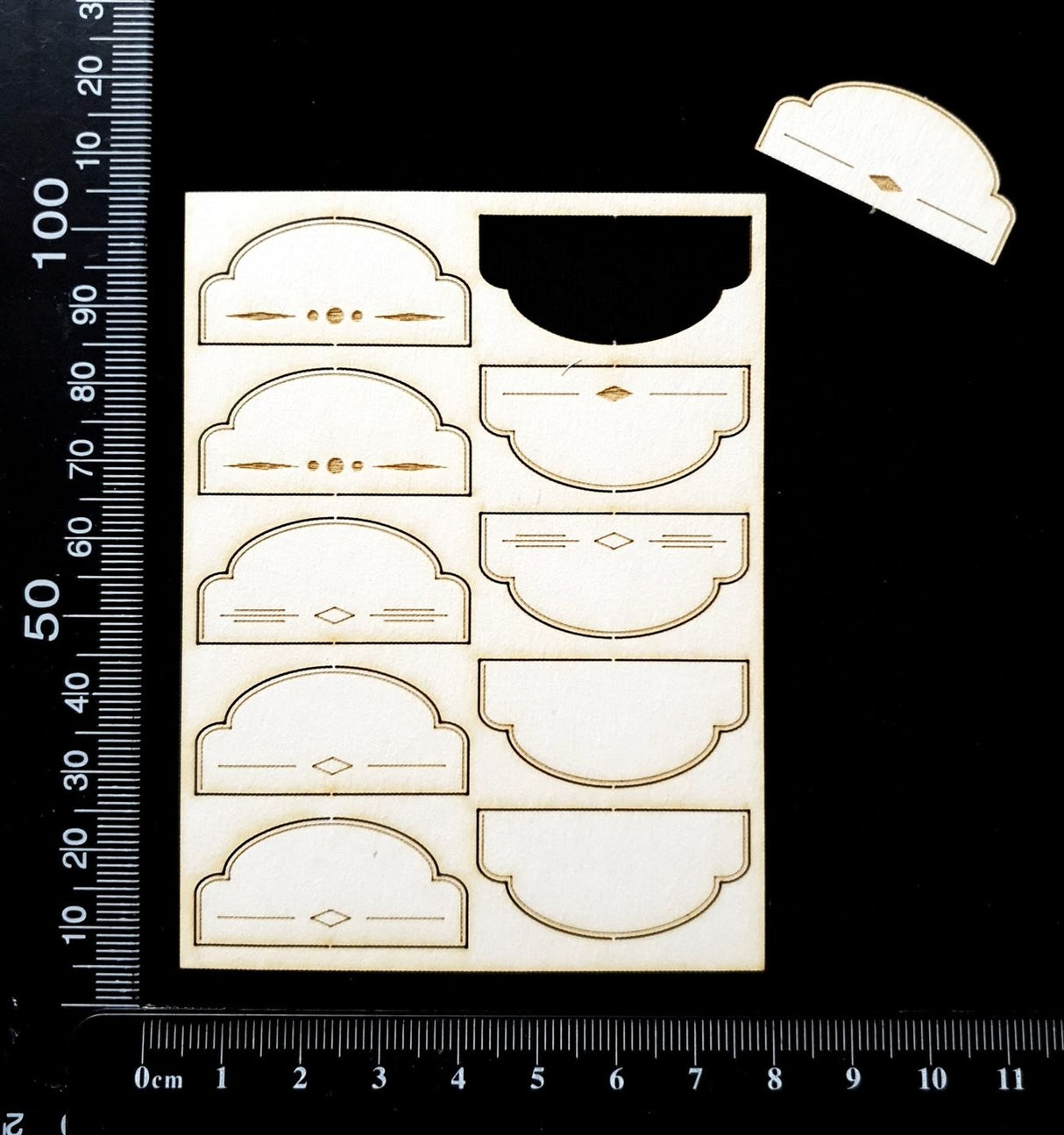 Tabs Set - C - White Chipboard