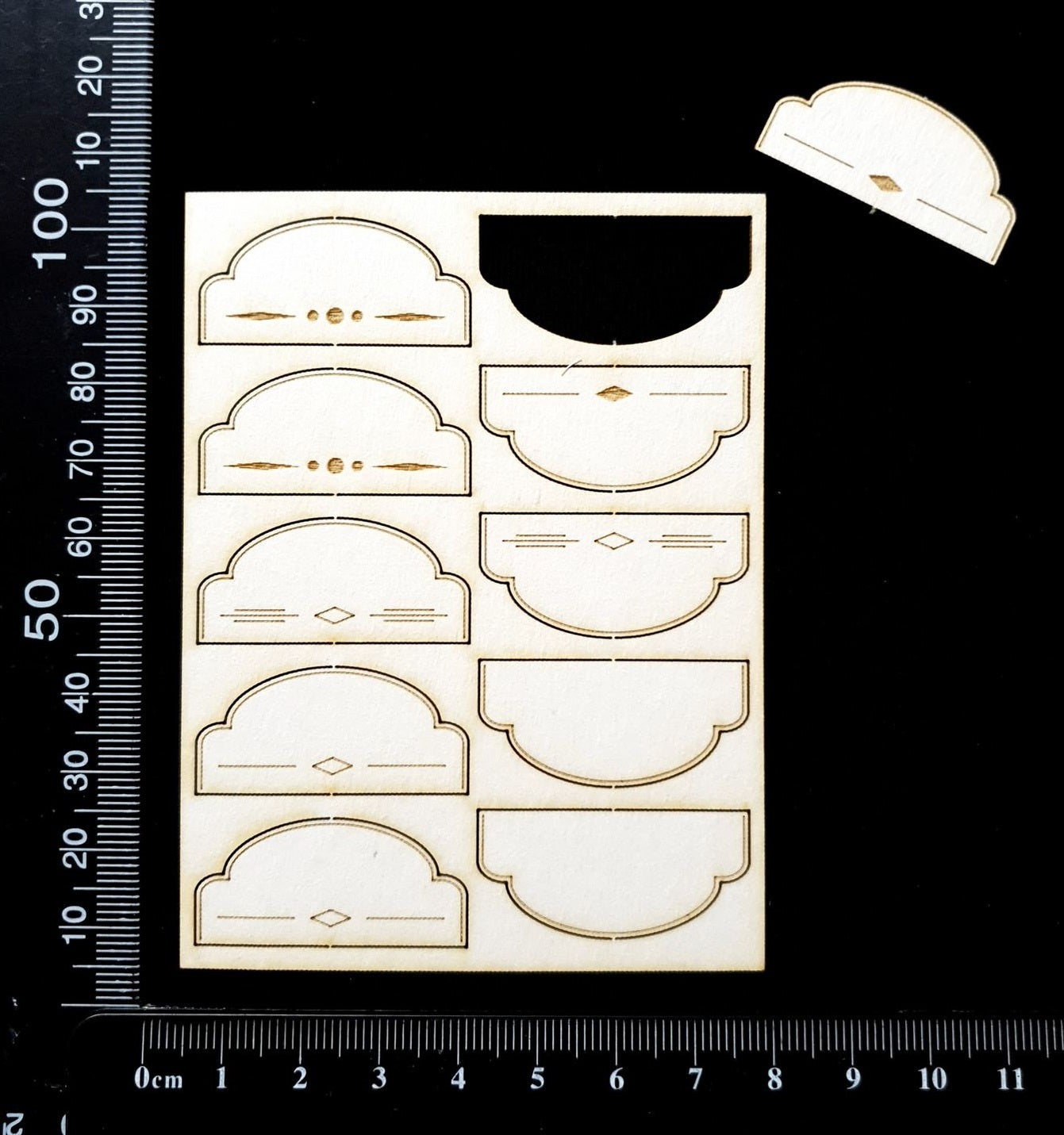 Tabs Set - C - White Chipboard