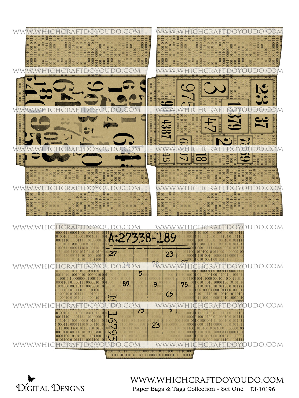 Paper Bags & Tags Collection - Set One - DI-10196 - Digital Download
