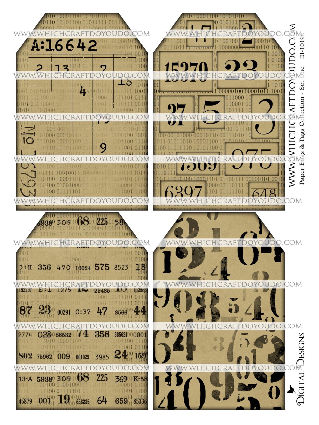 Paper Bags & Tags Collection - Set One - DI-10196 - Digital Download