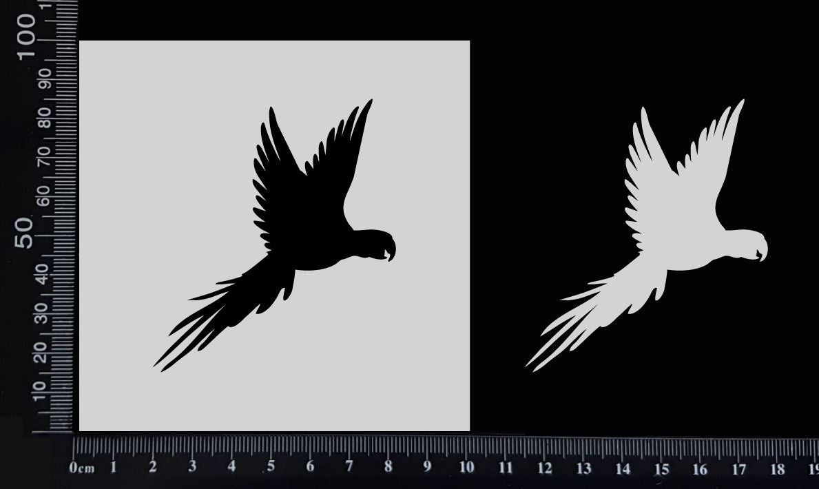 Parrot - A - Stencil - 100mm x 100mm