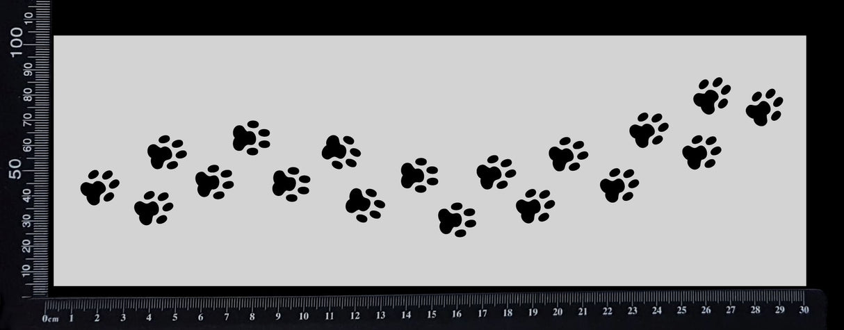 Paw Prints - Stencil - 100mm x 300mm