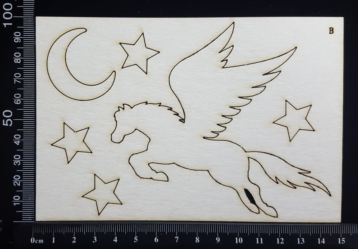 Pegasus Set - B - White Chipboard