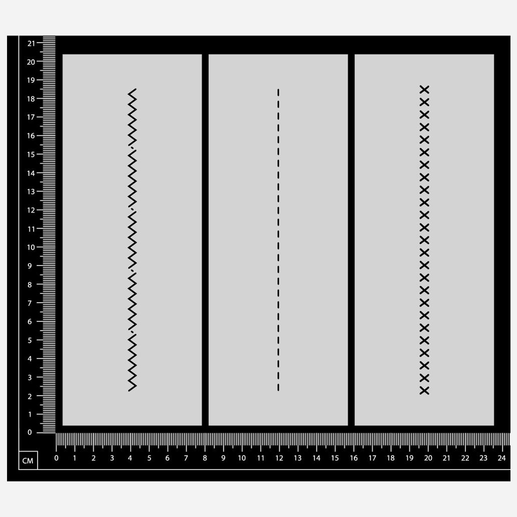 Perfect Stitches - Medium - Stencil Set - 75mm x 200mm