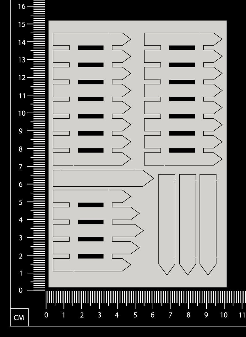 Picket Fence - Small - White Chipboard