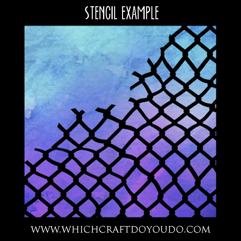 Broken Net - Stencil - 150mm x 150mm