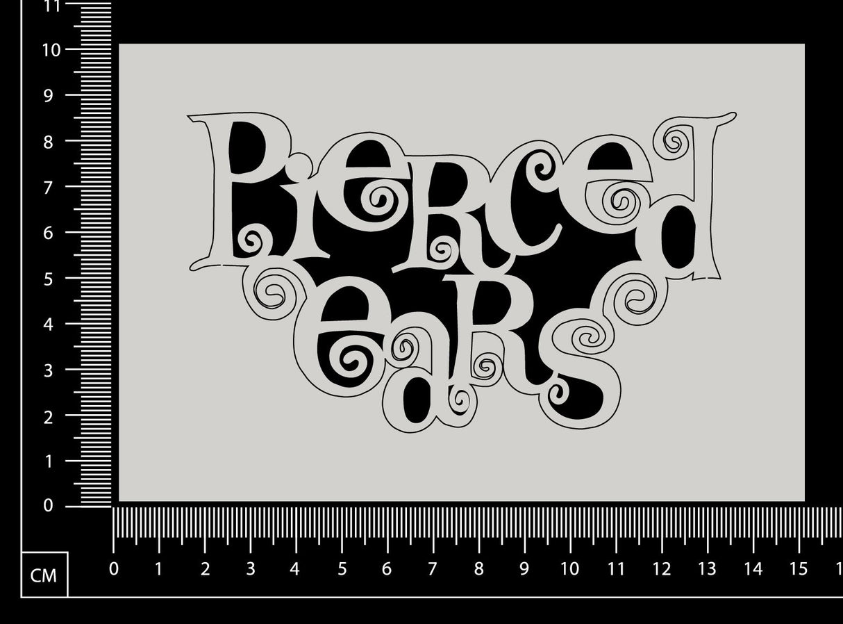 Pierced Ears - White Chipboard