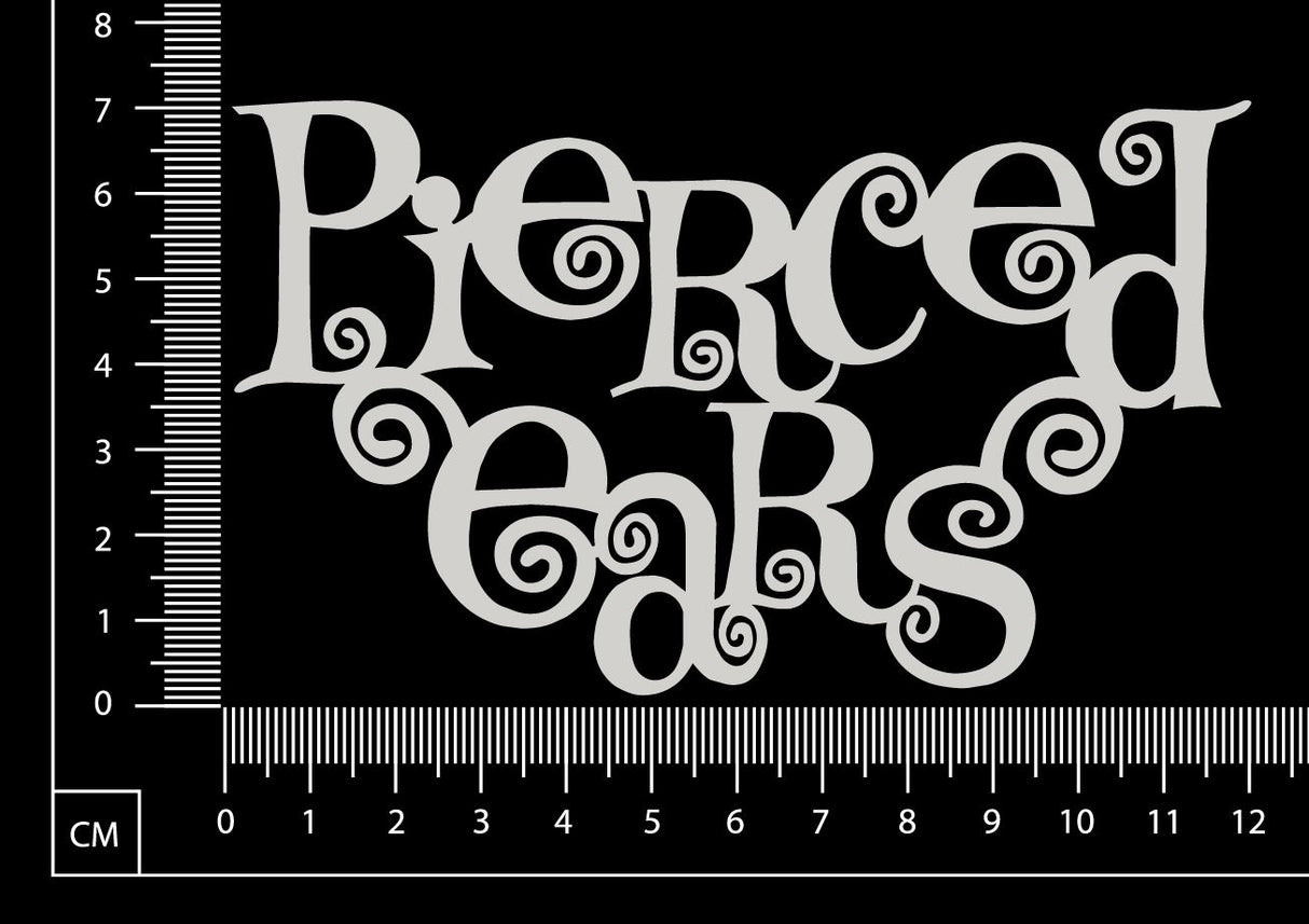 Pierced Ears - White Chipboard