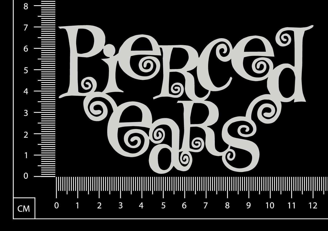 Pierced Ears - White Chipboard
