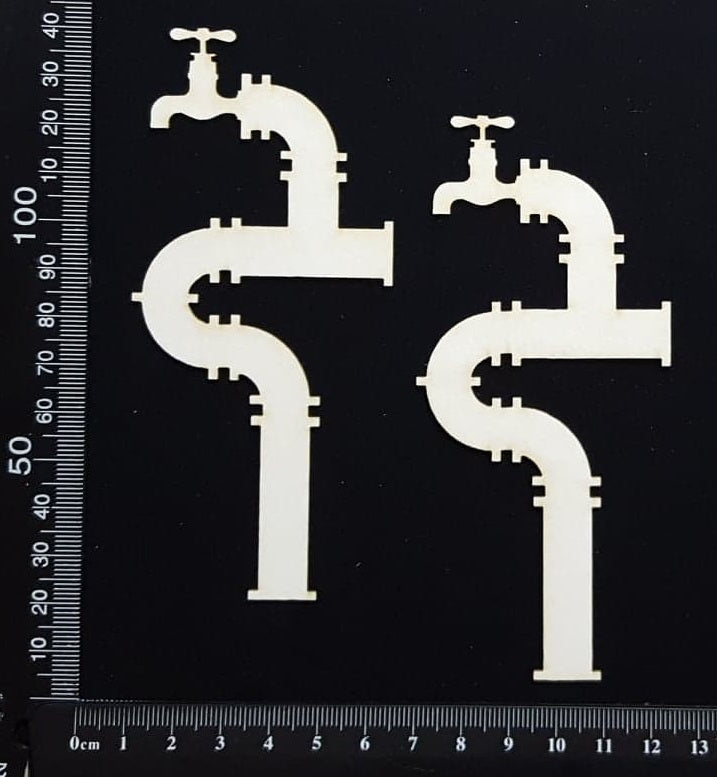 Pipes Set - A - White Chipboard