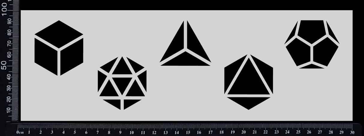 Platonic Solids - Stencil - 100mm x 300mm