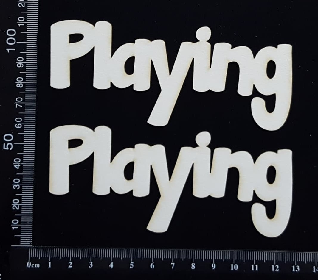 Playing - Set of 2 - White Chipboard