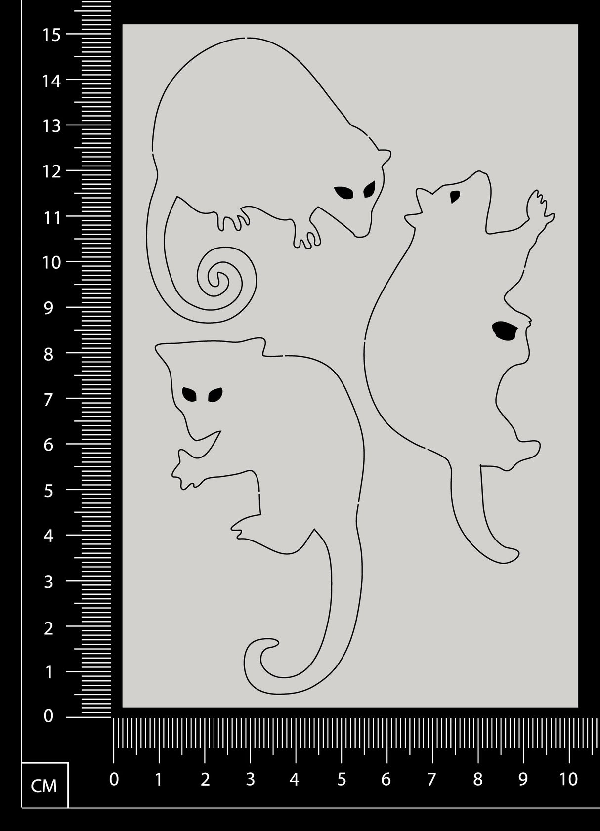 Possums Set - White Chipboard