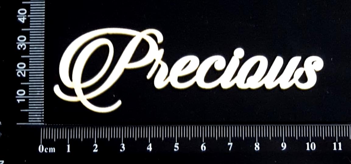 Sandscript Word - Precious  - White Chipboard