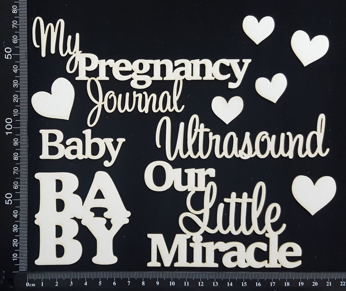 Pregnancy Elements Set - D - White Chipboard