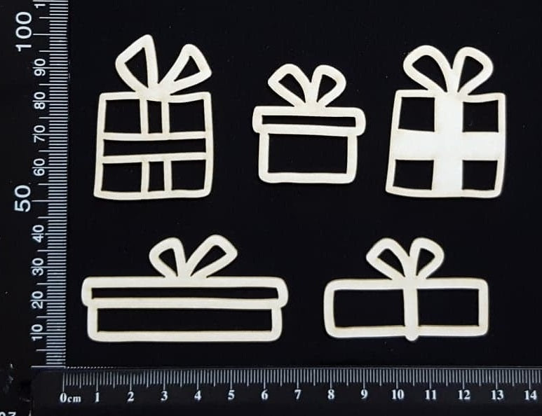 Presents Set - A - White Chipboard