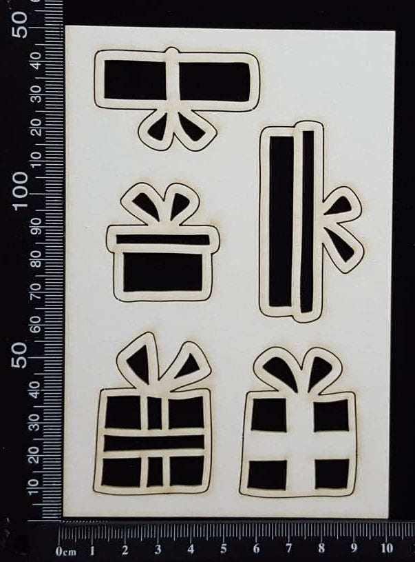 Presents Set - A - White Chipboard