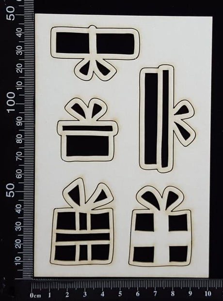 Presents Set - A - White Chipboard