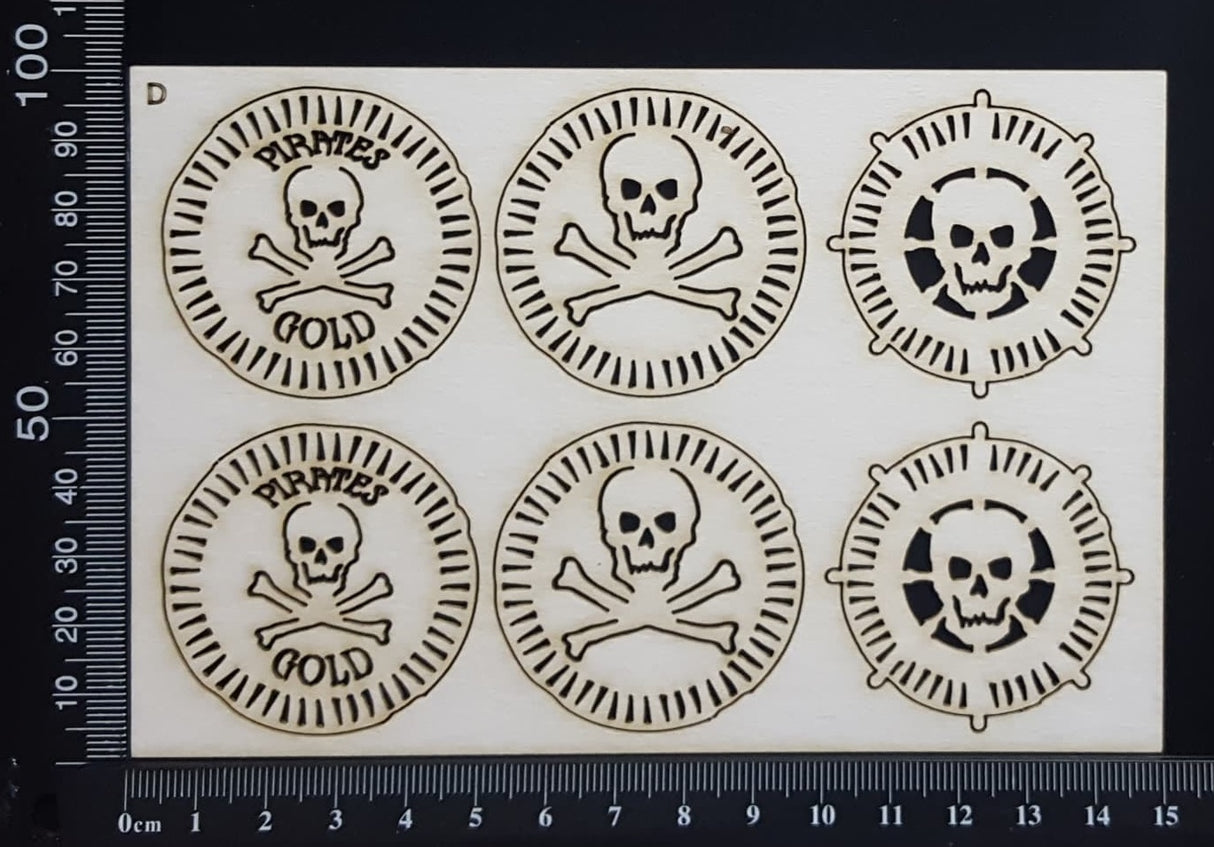 Pirate Gold - D - White Chipboard