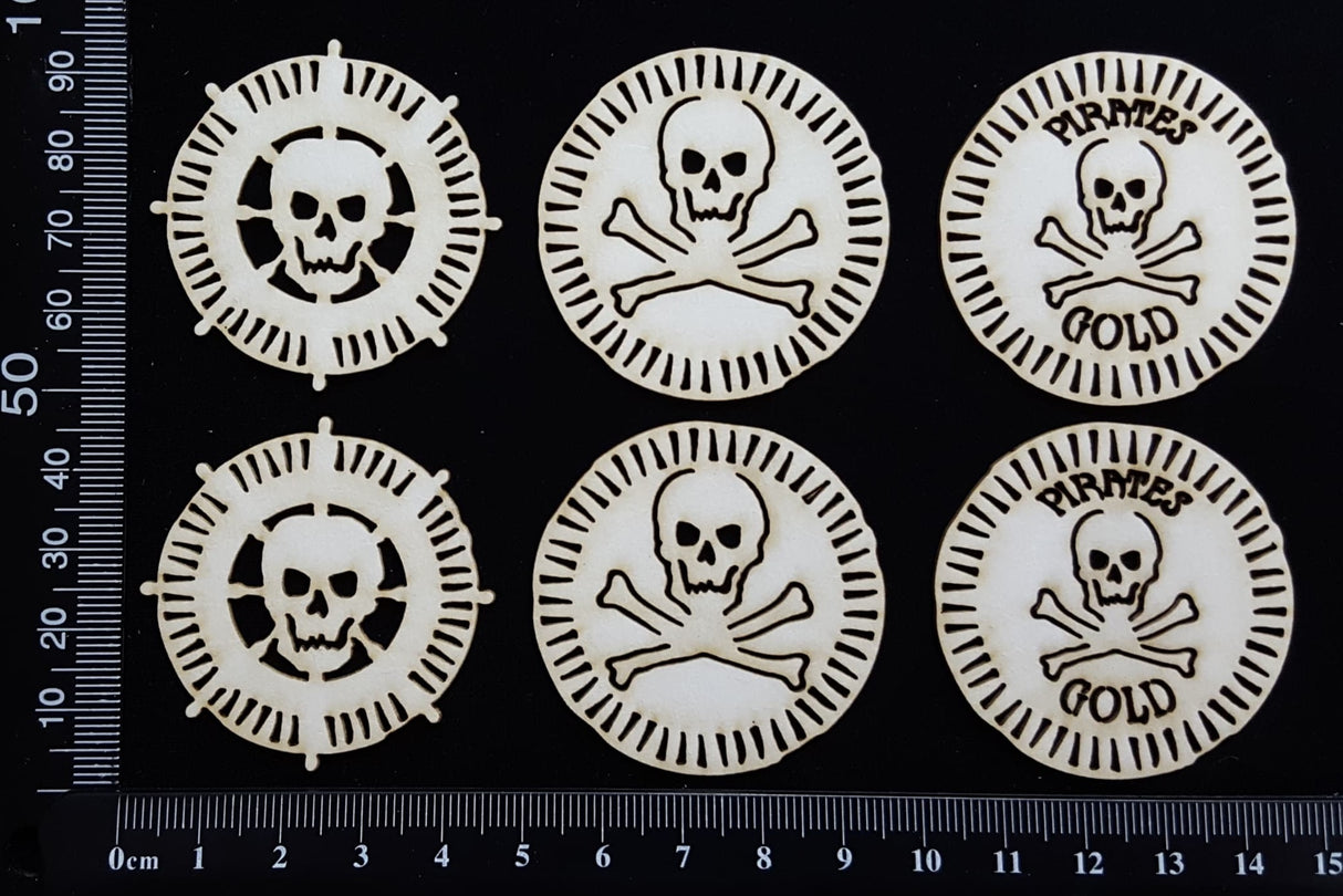 Pirate Gold - D - White Chipboard