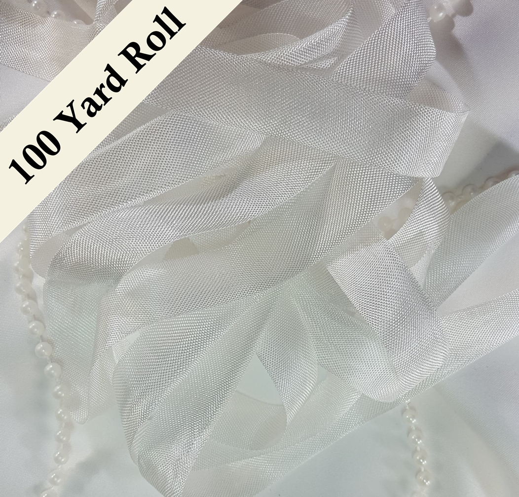 Seam Binding - ZB - White - 100 YARD ROLL