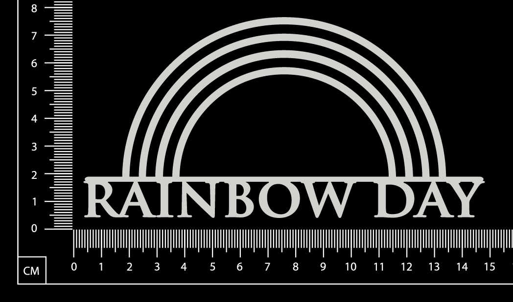 Rainbow Day - B - White Chipboard