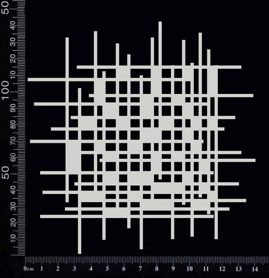 Random Grid Mesh - White Chipboard