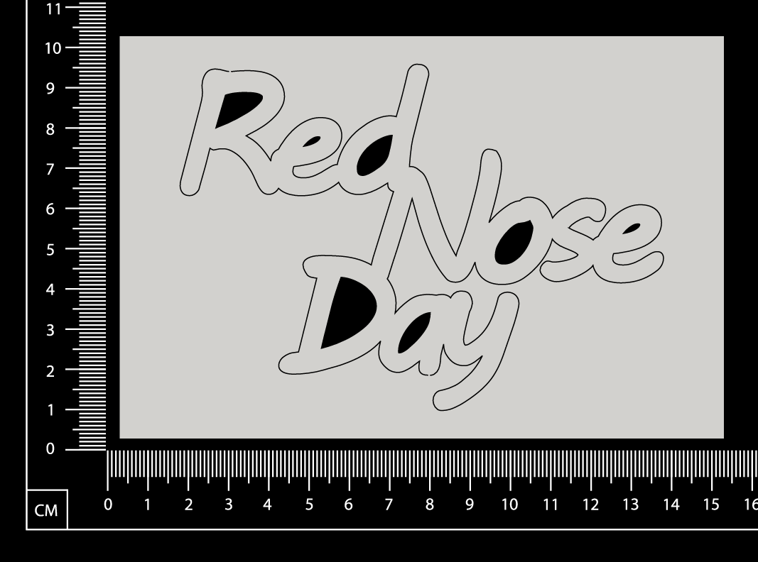 Red Nose Day - A - White Chipboard