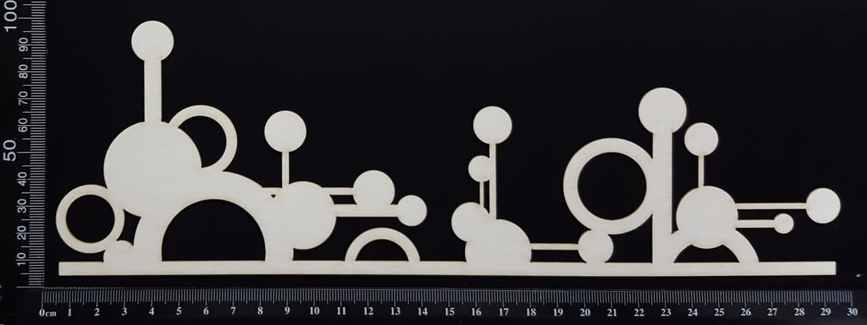 Retro Border - A - Large - White Chipboard