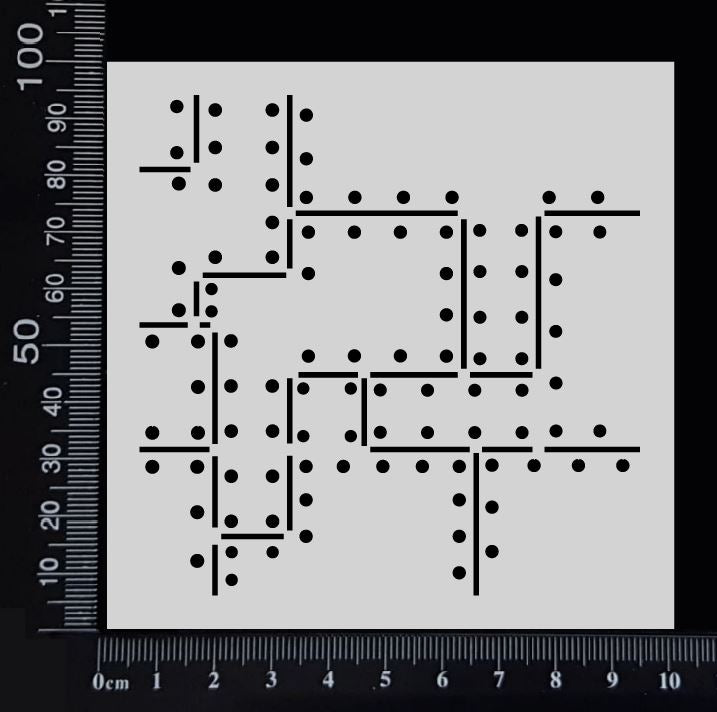 Riveted Metal - Stencil - 100mm x 100mm