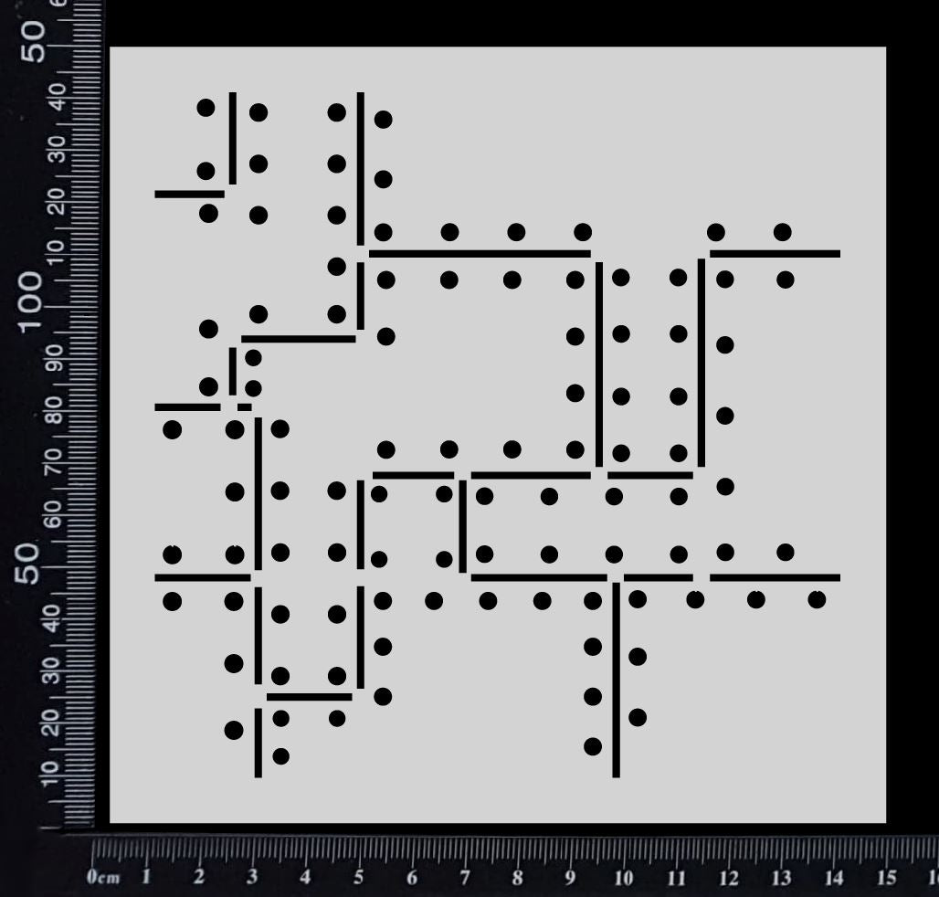 Riveted Metal - Stencil - 150mm x 150mm