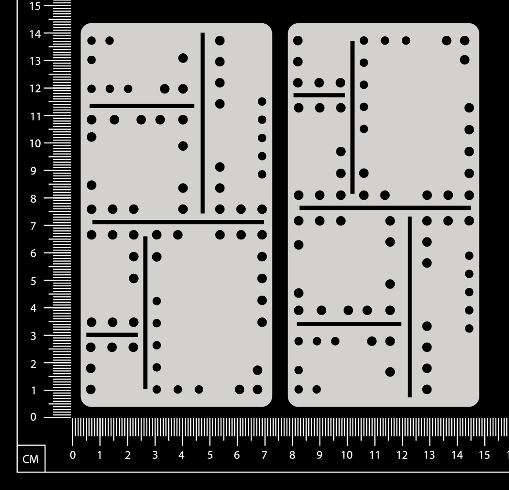 Riveted Plates Set - White Chipboard