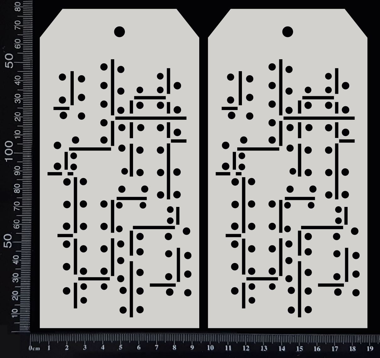 Riveted Tags Set - AC - Large - White Chipboard