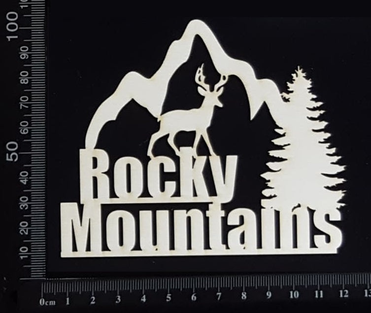 Rocky Mountains - B - White Chipboard