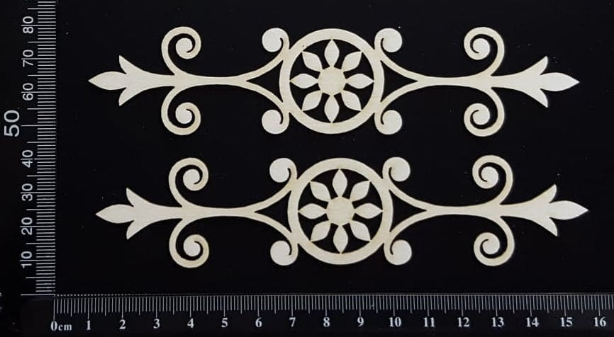 Ruby Border Set - B - Small - White Chipboard