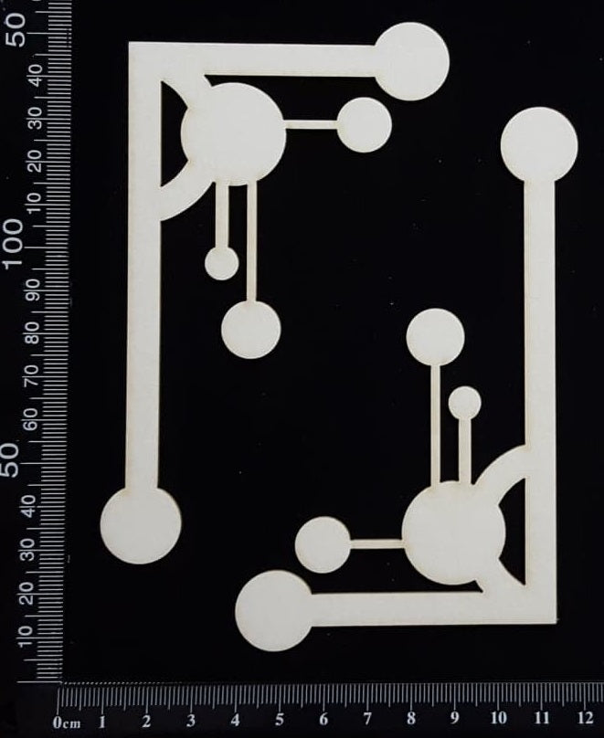 Retro Corners Set - White Chipboard